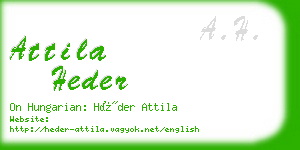 attila heder business card